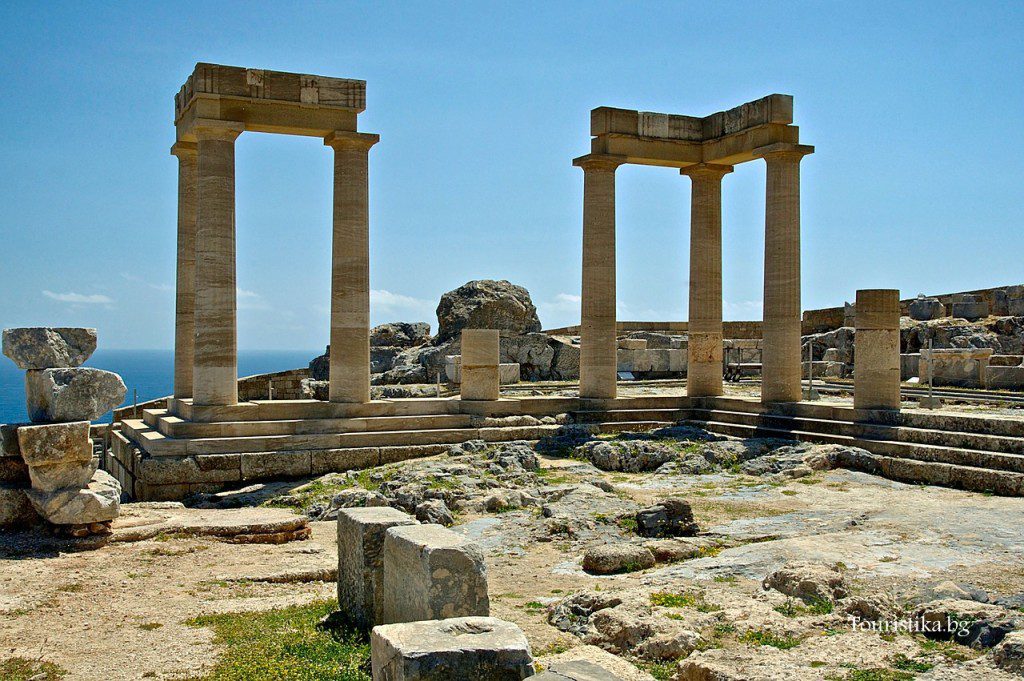 The Temple of Athens in Lindos, Rhodes Island