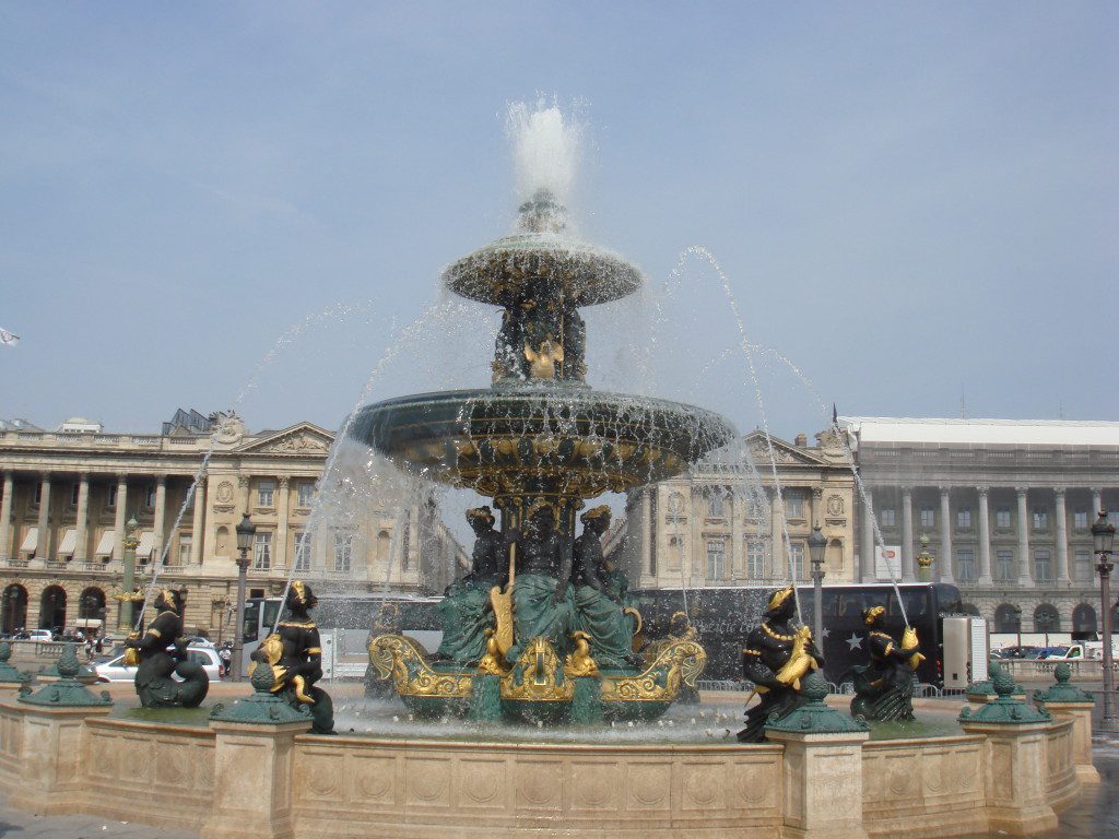 The fountain in Place de la Concorde, Paris