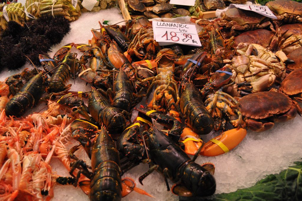 seafood market La Boqueria