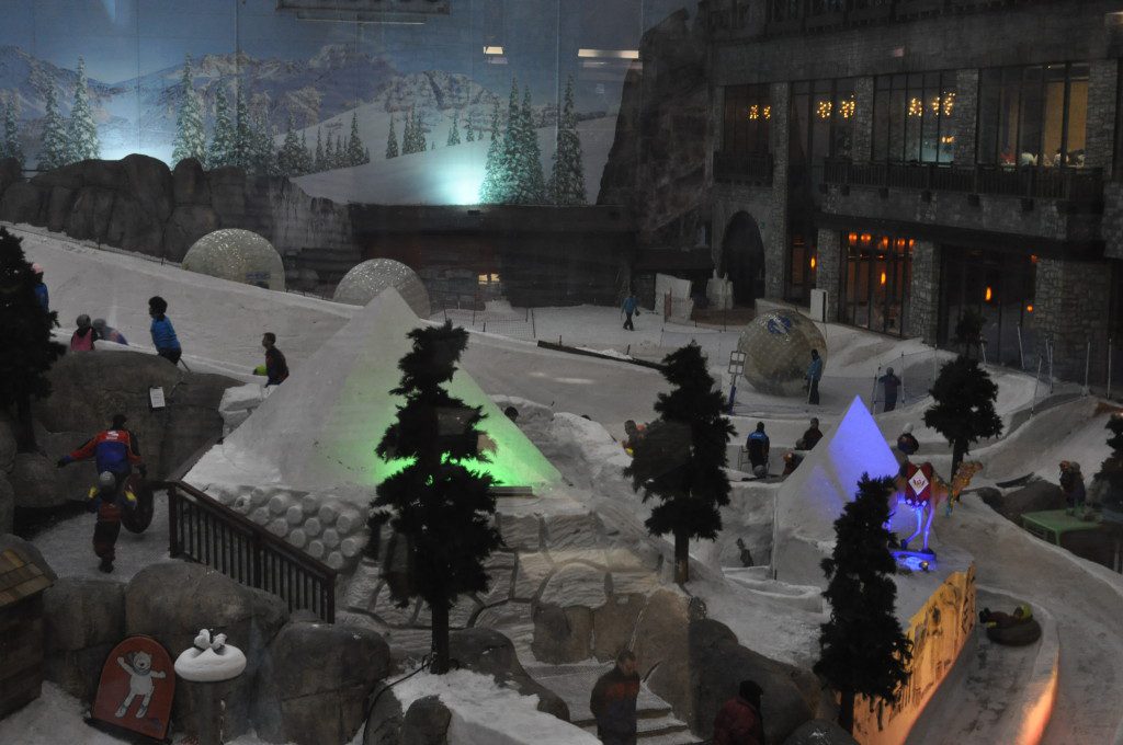 The ski slope in Mall of Emirates
